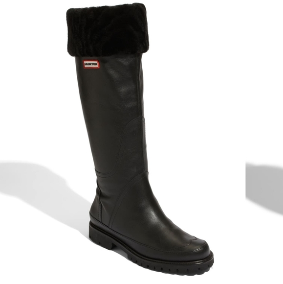 Hunter Shoes - NEW $295 Hunter Women's Black Steamboat Tall Boots Sz 6